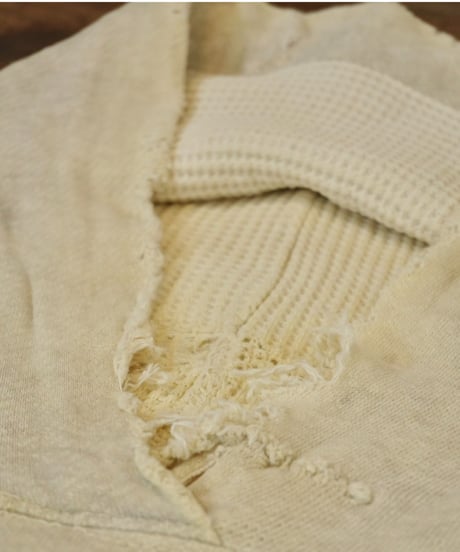 50s White x Gray Two-Tone Solid Double-Face Sweatshirt / size M程度