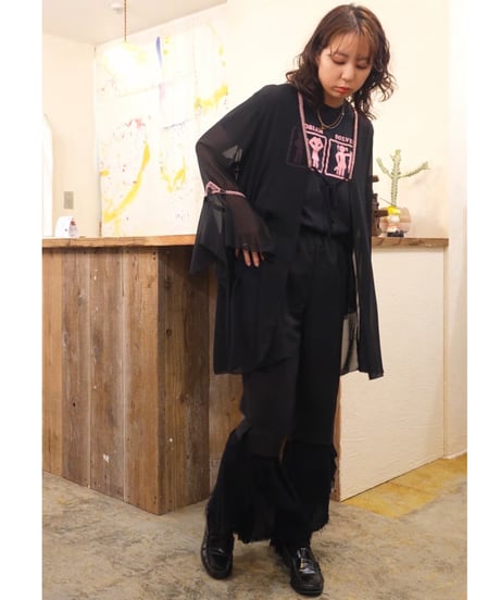 Chiffon Flare Sleeve Robe