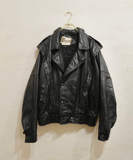 80-90s Big Silhouette Leather Rider's Jacket