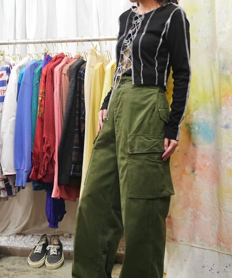Center Lace-up top