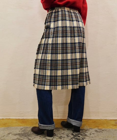 80s-90s『Mosbrook』Wool Wrap Skirt