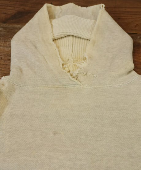50s White x Gray Two-Tone Solid Double-Face Sweatshirt / size M程度