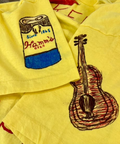 70s 『B.V.D』 ハンドペイント ポケットTシャツ / size XL