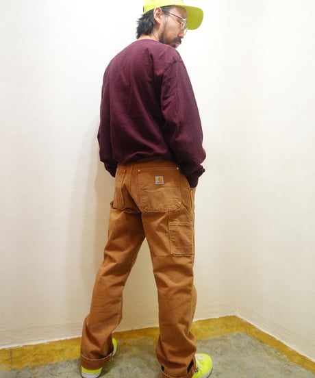 00s 『Carhartt』 ダブルニー ブラウンダックパンツ made in USA / size W31L30