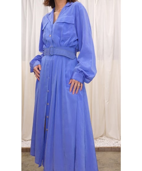 80-90s Button Front Midi Dress