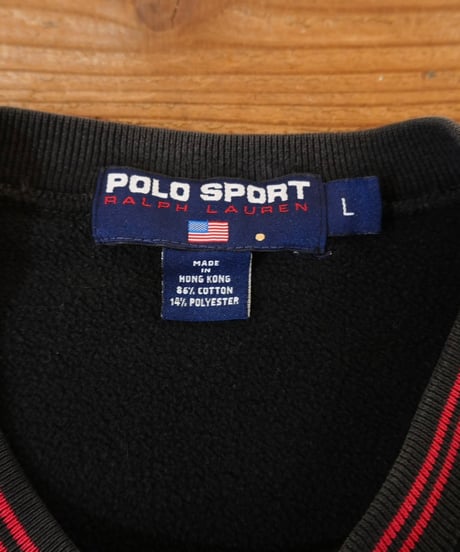90s 『POLO SPORT』 カレッジ風プリント スエット / size L