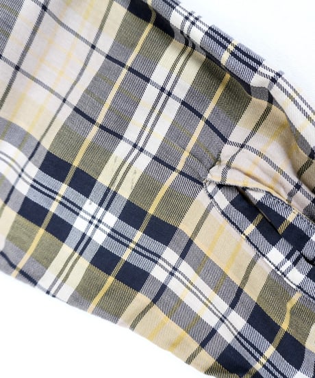 60s "ARROW" Open-collar cotton check shirt / size M