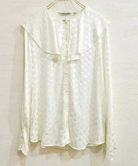 Ruffle Collar Jacquard Shirt