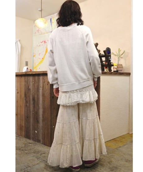 Silver Dot Tiered Flare Pants