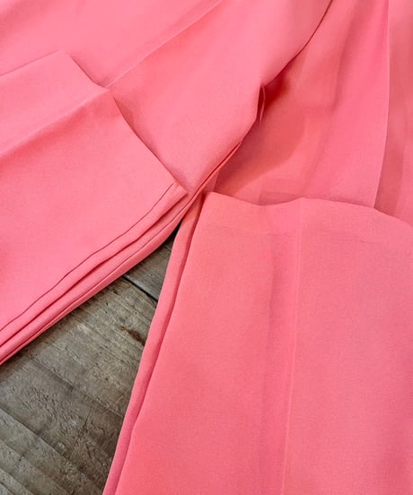 Pink polyester easy pants Made in USA