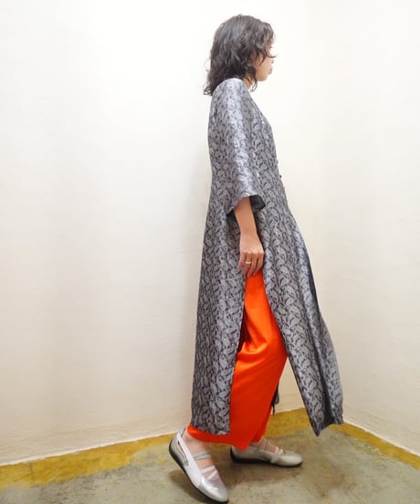 Silver Paisley China Dress