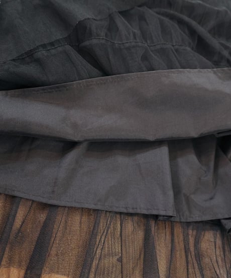 Tiered Tulle Long Skirt