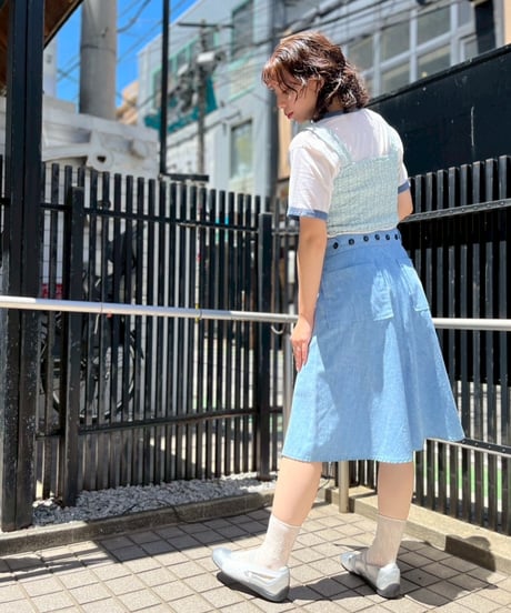 Buttoned Wrap Skirt