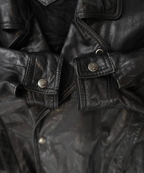 80-90s Big Silhouette Leather Rider's Jacket