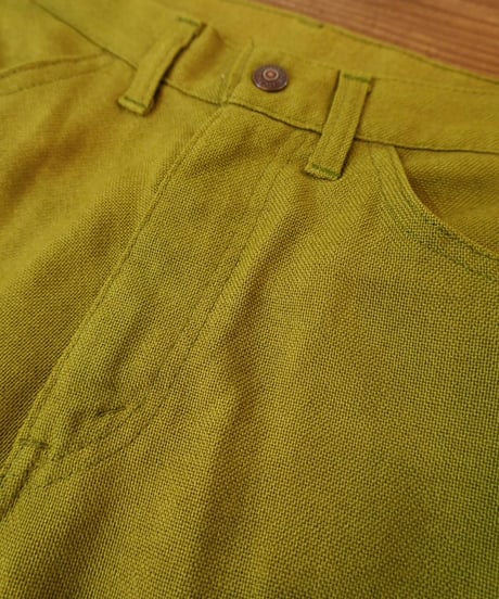 70s Olive color 『Levi's STA-PREST for gals』 "Big E" Pants