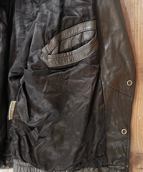 80-90s Big Silhouette Leather Rider's Jacket