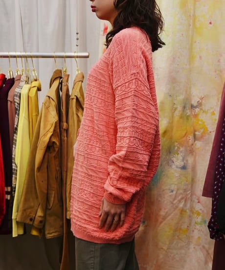 90s Salmon Pink Cotton Knit