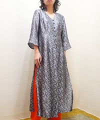 Silver Paisley China Dress