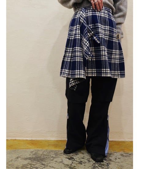 Wool Wrap Short Skirt