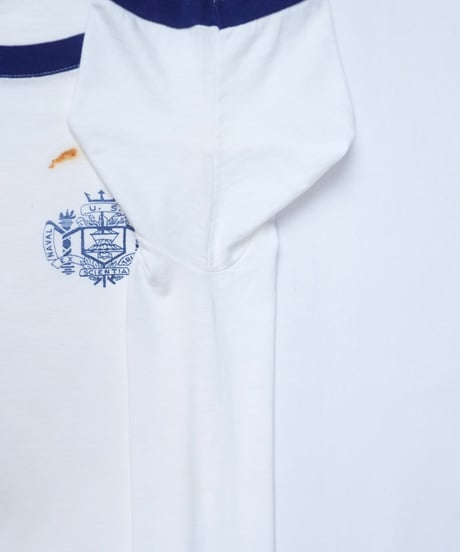 50~60s Champion Runners Tag USNA Naval Academy Ringer T-Shirt