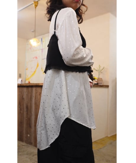 Heart Dot Peplum Shirt