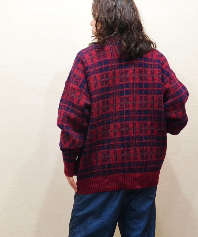 VINTAGE '70s~'80s モヘヤカーディガン チェック VINTAGE '70s~'80s モヘヤカーディガン チェック モヘアチェック