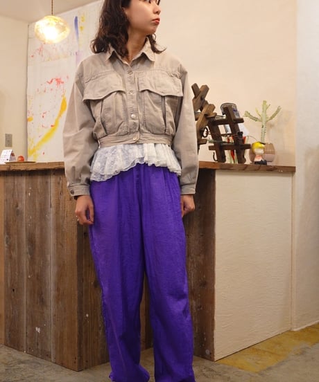 Cropped Volume Sleeve Jacket