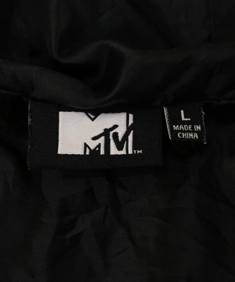 "MTV" 黒 マルチプリント ナイロンアノラック / size L