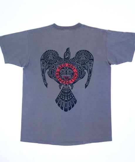00s Anvil "Red Hot Chili Peppers" Aztec Sun Logo T-Shirt / size L