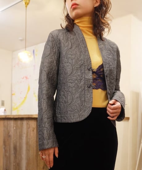Gray Quilted Jacket