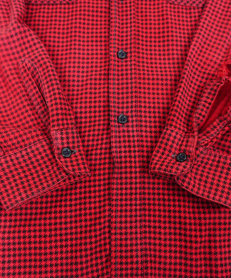 50s "BIG MIKE" Houndstooth printed flannel shirt Junk