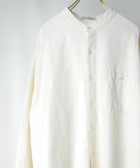 "ORVIS" Cotton Linen Banded Collar Shirt