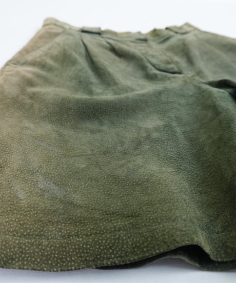 90s "FORENZA" real pig suede Two-pleat shorts