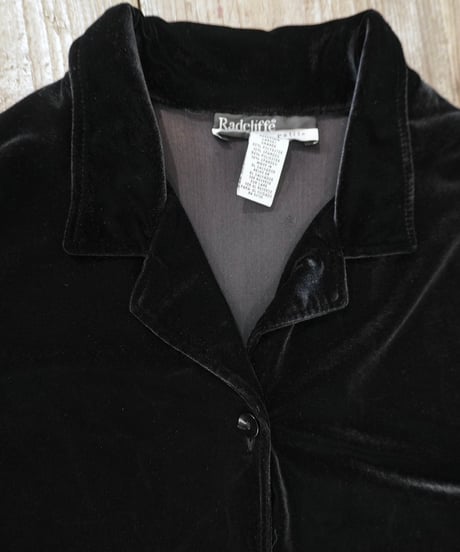 90s Open-collar Velour Shirt