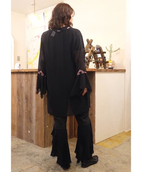 Chiffon Flare Sleeve Robe