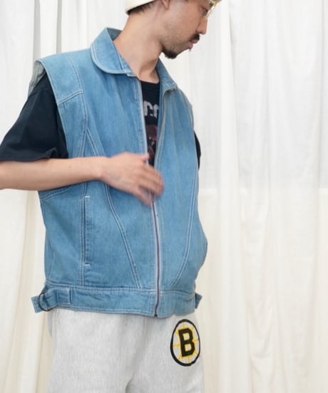 90s Collared Denim Vest