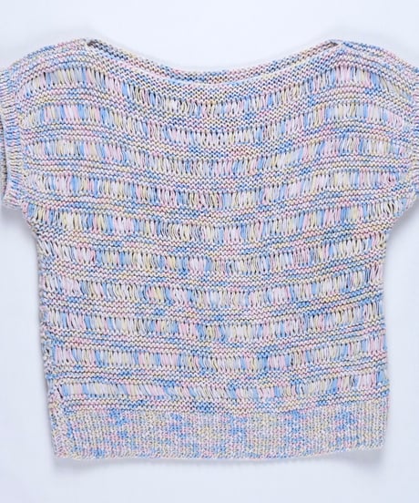 Pastel hand knit vest