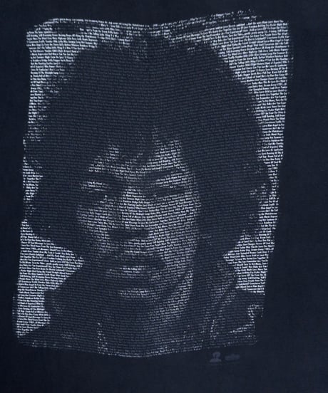 90s “Jimi Hendrix” Typography Portrait Print T-Shirt / size XL