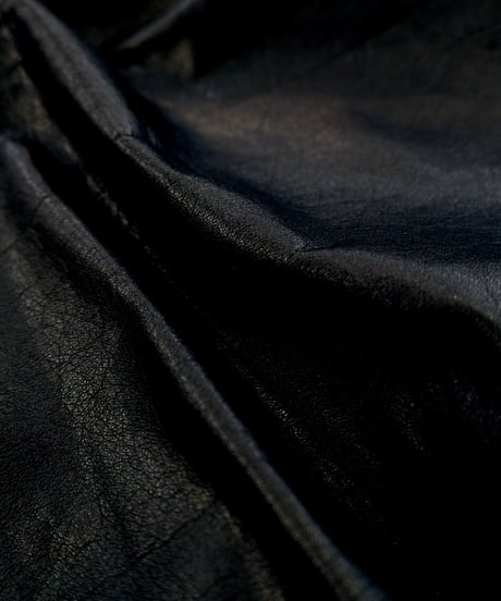 80s Leather Long Straight Skirt