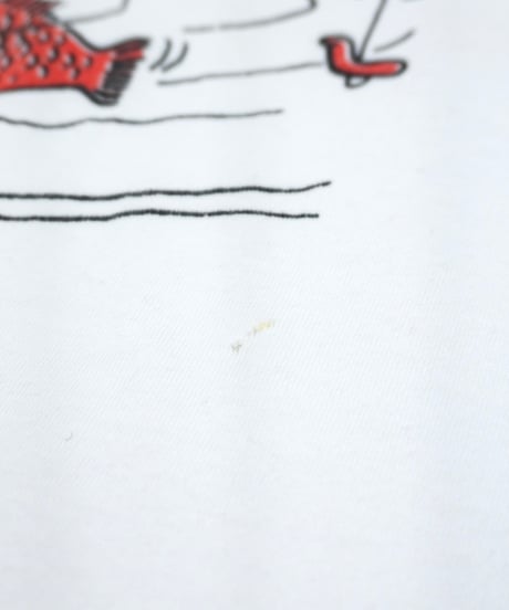 90s "THE HAPPY FISHER MAN" Printed T-shirt / size XL
