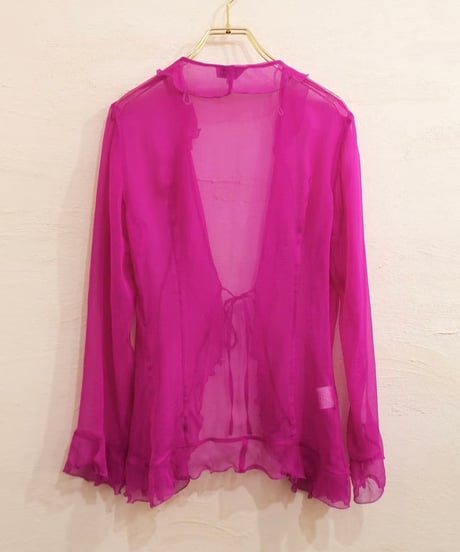 Vivid Pink Chiffon Bolero