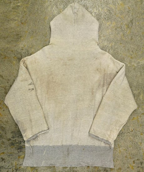 50s White x Gray Two-Tone Solid Double-Face Sweatshirt / size M程度