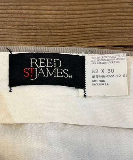 Light beige two-pleat slacks "Made in USA"