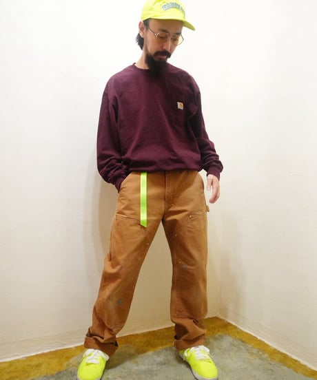00s 『Carhartt』 ダブルニー ブラウンダックパンツ made in USA / size W31L30