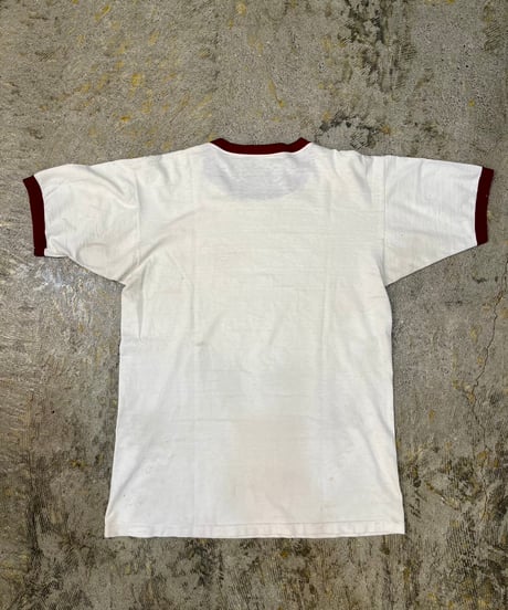 60s Champion Productsタグ “TEXAS AGGIES”リンガーTシャツ / size L