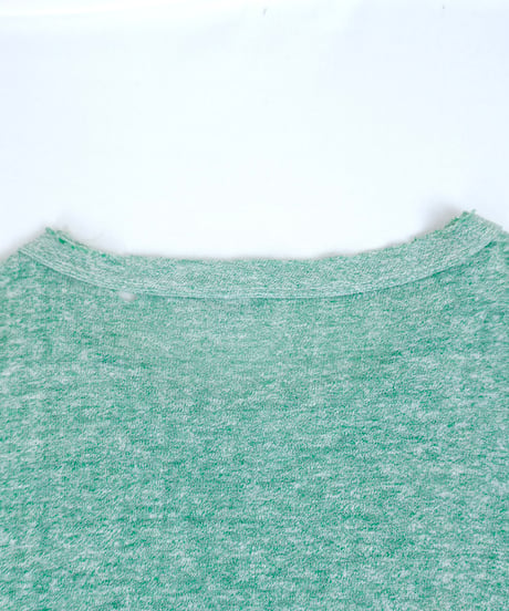 70s "Champion" Heather Green College print T-shirt / size L