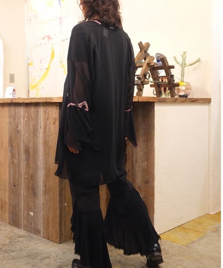 Chiffon Flare Sleeve Robe