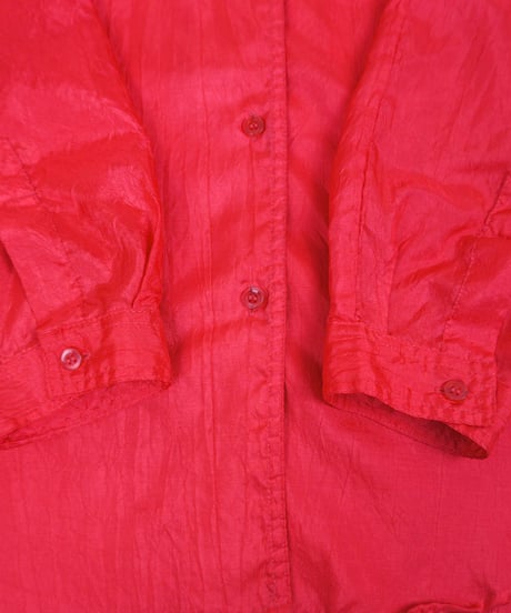 90s "Ashleigh Morgan" Jacket style sheer shirt