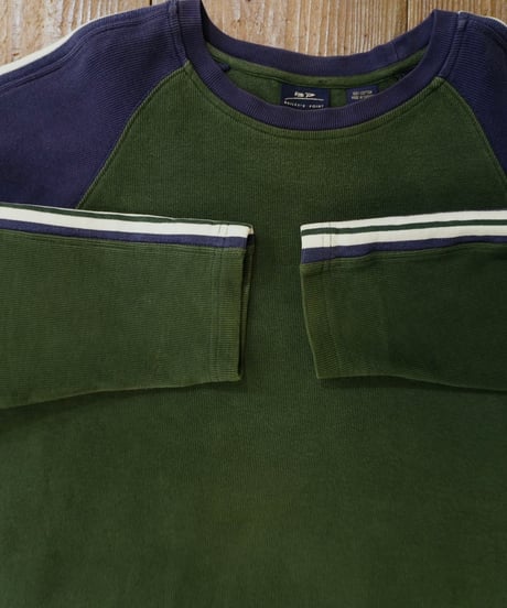 Side line Switching Long sleeve T-shirt