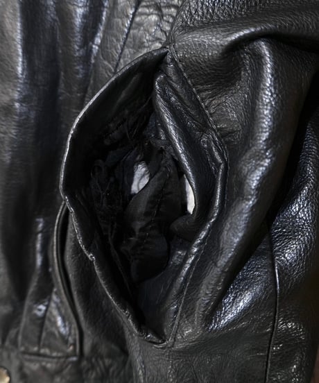 80-90s Big Silhouette Leather Rider's Jacket